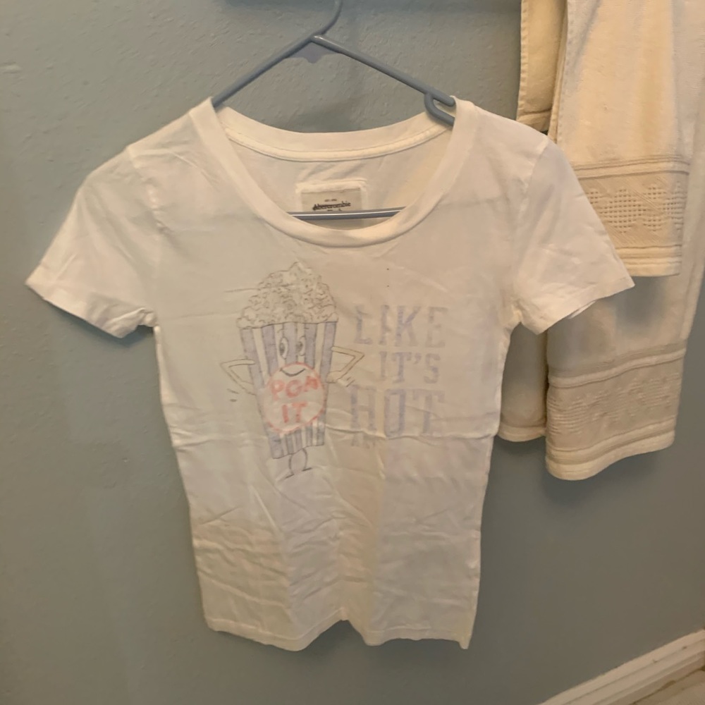 White T-shirt. Abercrombie and Fitch.